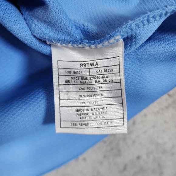 Nike North Carolina Tar Heels Jersey Mens Large Blue NCAA Team Sports V-Neck Vtg - Picture 7 of 10